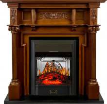 Каминокомплект Oxford - Орех с очагом Majestic FX M Black