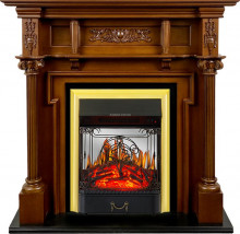 Каминокомплект Oxford - Орех с очагом Majestic FX M Brass Каминокомплект Oxford - Орех с очагом Majestic FX M Brass