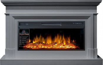Каминокомплект Coventry - Серый (Ширина 1400 мм) с очагом Vision 42 LOG LED