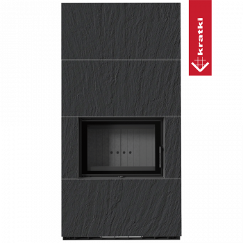 Каминокомплект Kratki PRO FLOKI NATURALI ARDESIA NERO A SPACCO