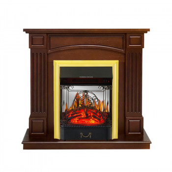 Каминокомплект Bradford - Орех с очагом Majestic FX M Brass Каминокомплект Bradford - Орех с очагом Majestic FX M Brass