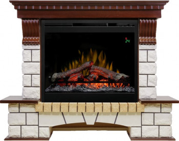 Каминокомплект Pierre Luxe - Темный дуб / Белый с очагом Symphony 26'' DF2624L-INT Каминокомплект Pierre Luxe - Темный дуб / Белый с очагом Symphony 26'' DF2624L-INT