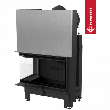Топка Kratki PRO MBO/L/BS/G/SG угловое гнутое стекло слева, гильотина Топка Kratki PRO MBO/L/BS/G/SG угловое гнутое стекло слева, гильотина