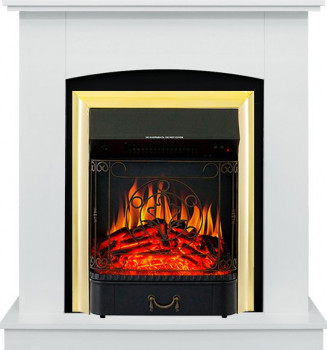 Каминокомплект Barcelona SFT (Разборный) - Белый с очагом Majestic FX Brass Каминокомплект Barcelona SFT (Разборный) - Белый с очагом Majestic FX Brass