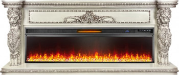 Каминокомплект Windsor 60 - Слоновая кость с темной патиной с очагом Vision 60 LED Каминокомплект Windsor 60 - Слоновая кость с темной патиной с очагом Vision 60 LED