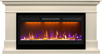 Каминокомплект California  - Слоновая кость (Высота 860) с очагом Crystal 40 RF