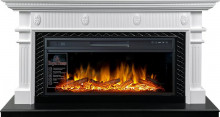 Каминокомплект Carlyle - Белый с черным с очагом Vision 42 LOG LED