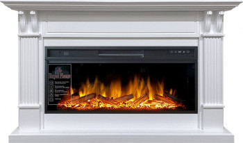 Каминокомплект Cardiff - Белый с очагом Vision 42 LOG LED