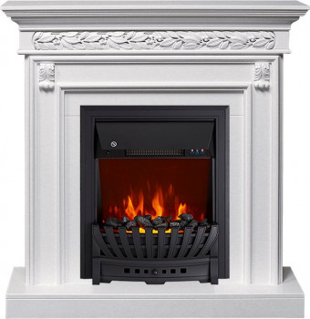Каминокомплект Valletta - Белый (Ширина 1040 мм) с очагом Aspen Black Каминокомплект Valletta - Белый (Ширина 1040 мм) с очагом Aspen Black