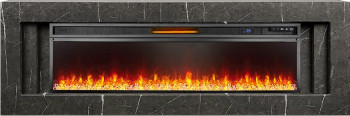 Каминокомплект Line 60 SFT Stone Touch (Разборный) - Серый мрамор с очагом Vision 60 LED