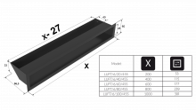 Решетка Kratki Люфт Kratki черная 6x100 Решетка Kratki Люфт Kratki черная 6x100