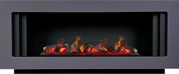 Каминокомплект Line SFT - Серый графит с черным с очагом Design L1000RF 3D PS/LOG Каминокомплект Line SFT - Серый графит с черным с очагом Design L1000RF 3D PS/LOG